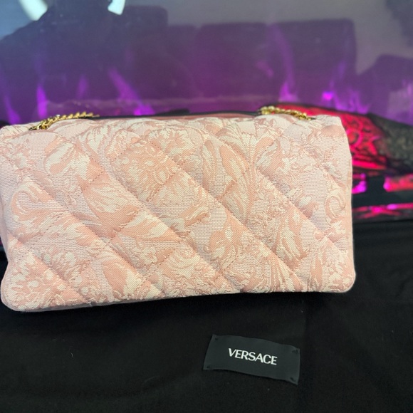 Versace Blush Pink Baroque Shoulder Bag - Picture 5 of 10